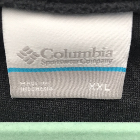 Columbia microfiber zip down front soft! fleece  mens black size XXL - Picture 3 of 9